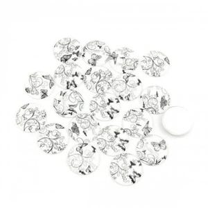 lot de 10 cabochons 25 mm papillons