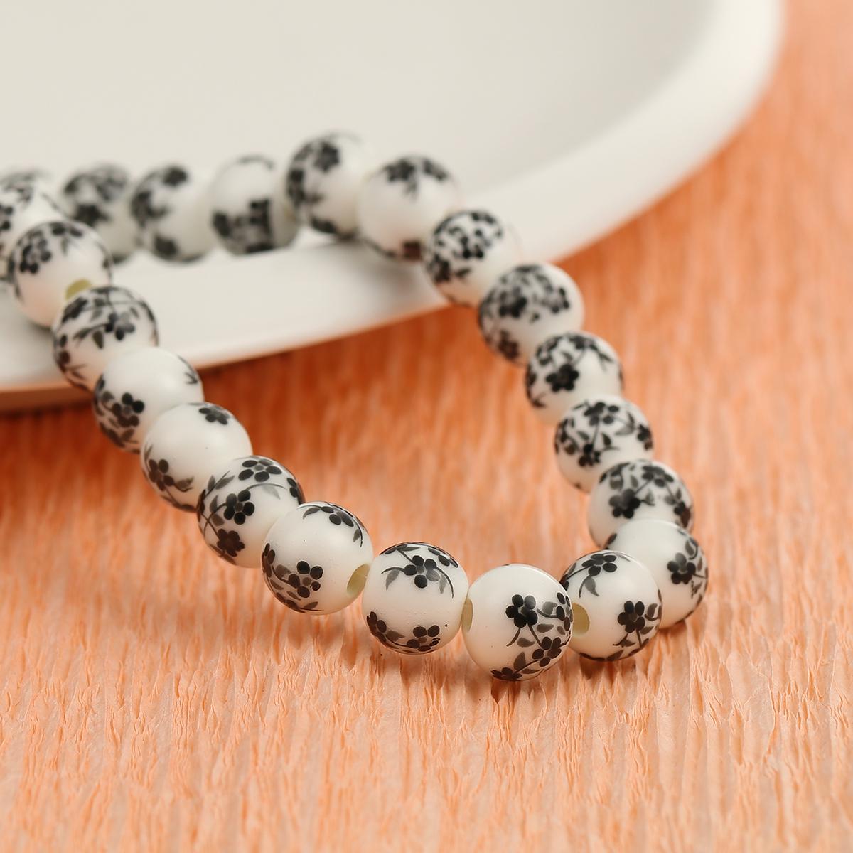 Perle Ou Pendentif En Porcelaine Blanche Avec Inscription "Foi" - Fait Main, Unique - Pour Création