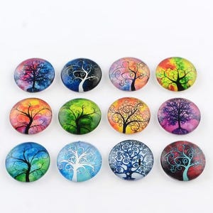 lot de 10 cabochons 16 mm " arbre de vie "