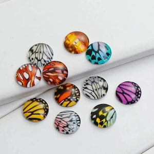 lot de 10 cabochons 12 mm ailes de papillon