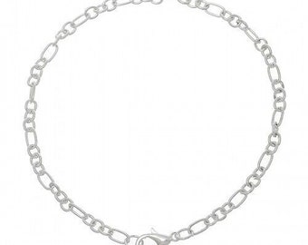 lot de 3 bracelets en alliage de zinc argenté 20 cm