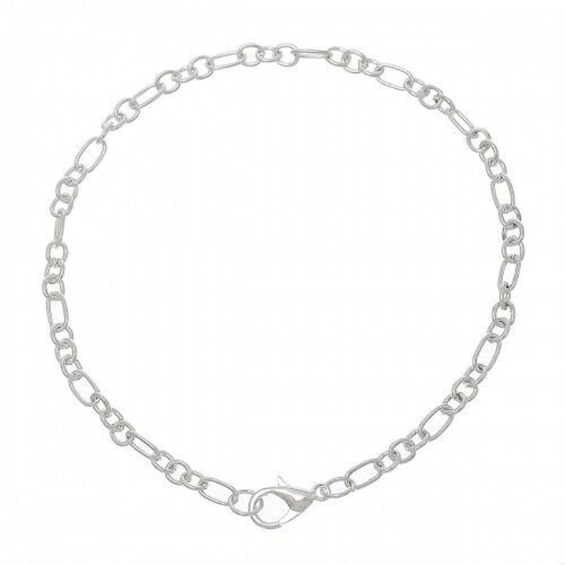 lot de 3 bracelets en alliage de zinc argenté 20 cm image 1