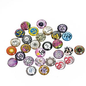 lot de 10 cabochons 12 mm  yoga