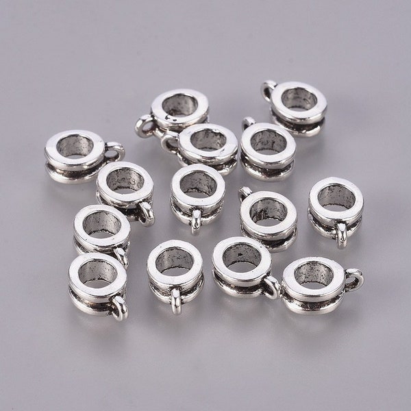 lot de 10 perles cintres bélières lien de suspension en argent tibétain 8 mm