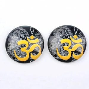 lot de 5 cabochons 25 mm  ohm