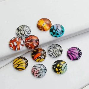 lot de 10 cabochons 20 mm ailes de papillon