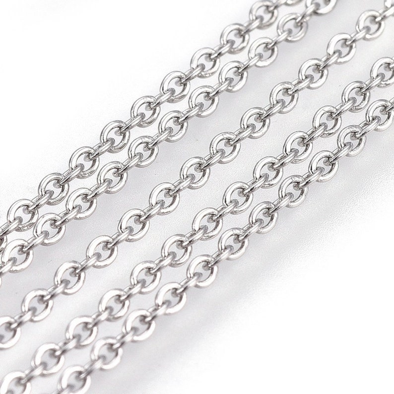 1 mètre chaine maille cable 3x2x0.5 mm en acier inoxydable image 1