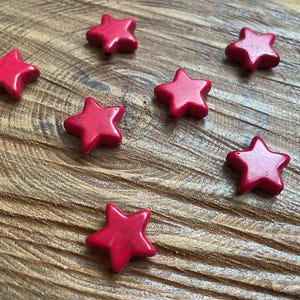 lot de 8 perles étoiles en howlite 15 mm