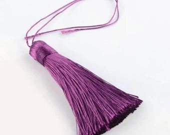 set of 2 pompom pendants with link 81x13 mm REF209