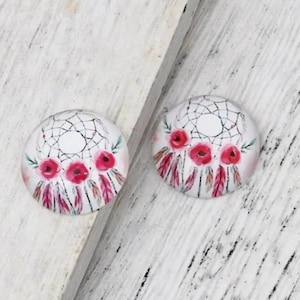 lot de 5 cabochons 20 mm attrape rêve