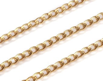 1,70 metros de cadena de acero inoxidable de eslabones trenzados de 4x3 mm