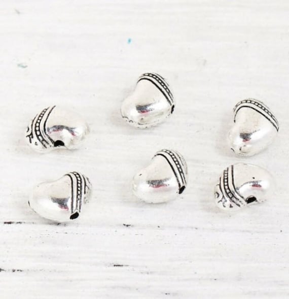 10 Pezzi Ciondoli In Argento Antico Con Strass Rossi, Ciondoli Europei - Foto 4