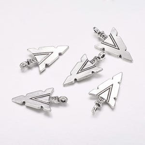 set of 3 Tibetan pendants 30x15 mm in Tibetan silver
