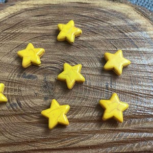 lot de 10 perles étoiles en howlite 12 mm