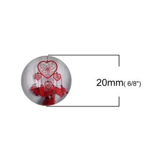lot de 5 cabochons 20 mm attrape rêve