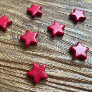 lot de 10 perles étoiles en howlite 12 mm