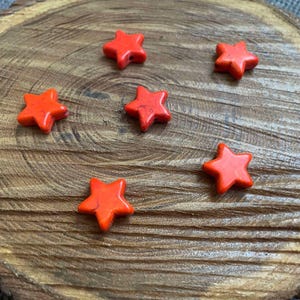 lot de 10 perles étoiles en howlite 12 mm