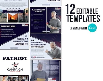 Ads + Social Media Templates for Political Campaign