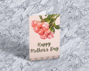 Mother's Day Card, Mom Means Everything to Me Greeting Card, Special Mom's Day Card, Mom Tribute Notecard, Flowers Design Notecard