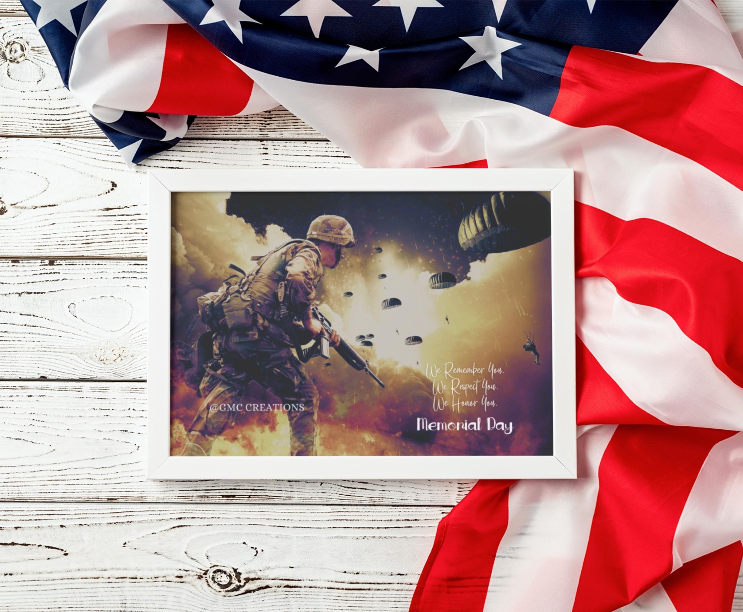 Digital Downloadable Memorial Day Wall Art,