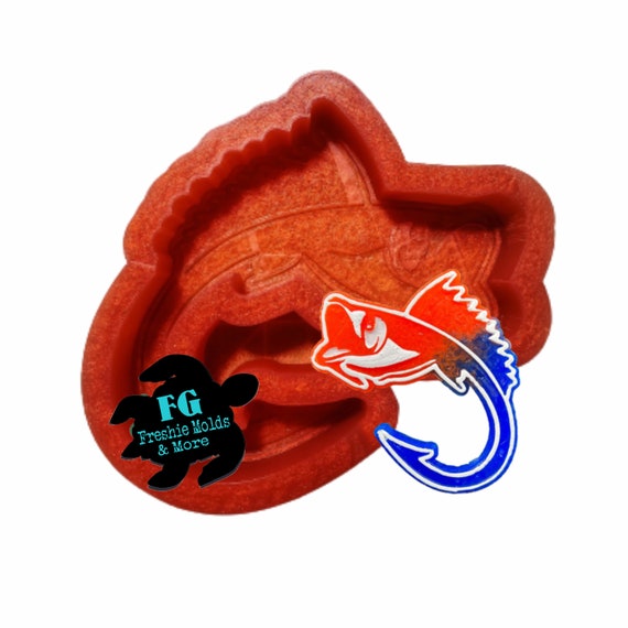 Fish Hook / Hook / Fishing / Regular or Vent Clip / Freshie Mold / Mold /  Silicone Mold / Molds for Freshies / Aroma Bead Molds 