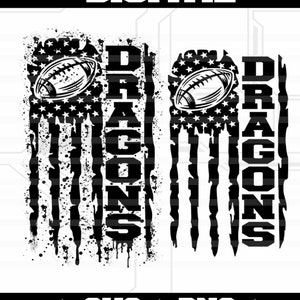 Dragons Football Svg File