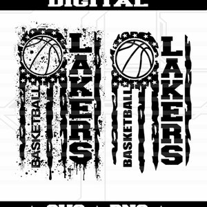 Lakers Basketball Svg File Digital