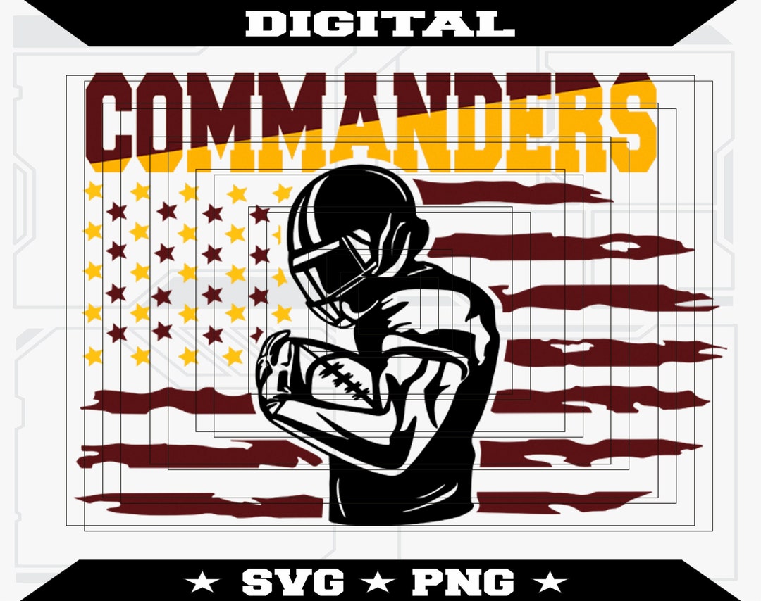 Commanders Football Svg File - Etsy