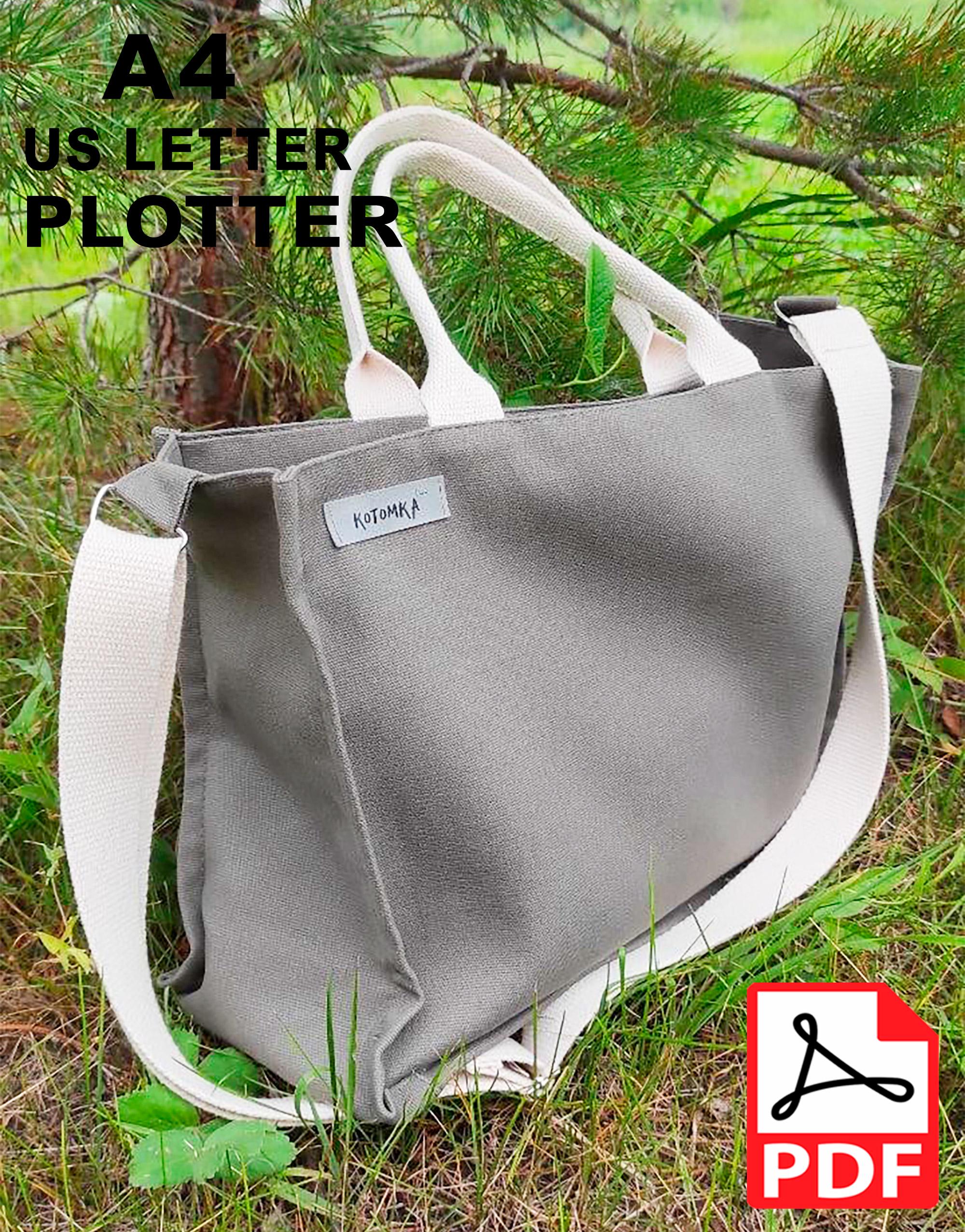 Patron de couture de sac fourre-tout PDF | Sac cabas en toile