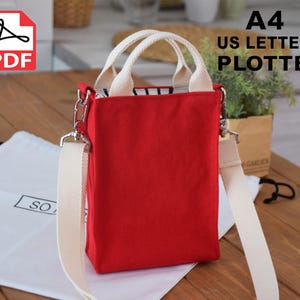 Mini Tote Bag mit PDF Muster, Instant Download,DIY,Handmade Bag Pattern
