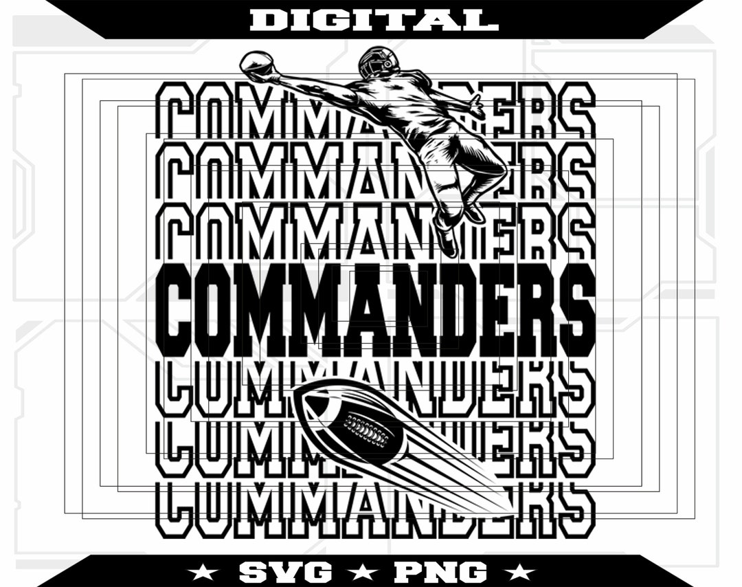 Commanders Football Svg File - Etsy