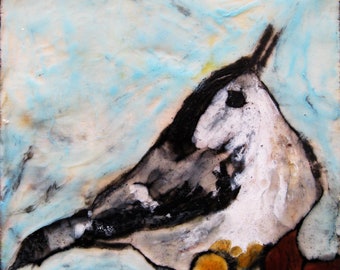 Encaustic Nuthatch