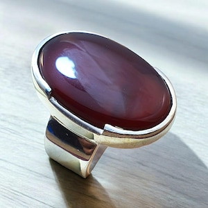 Natural aqeeq ring for women