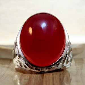Echter Aqeeq Aqeeq Karneol Herrenring