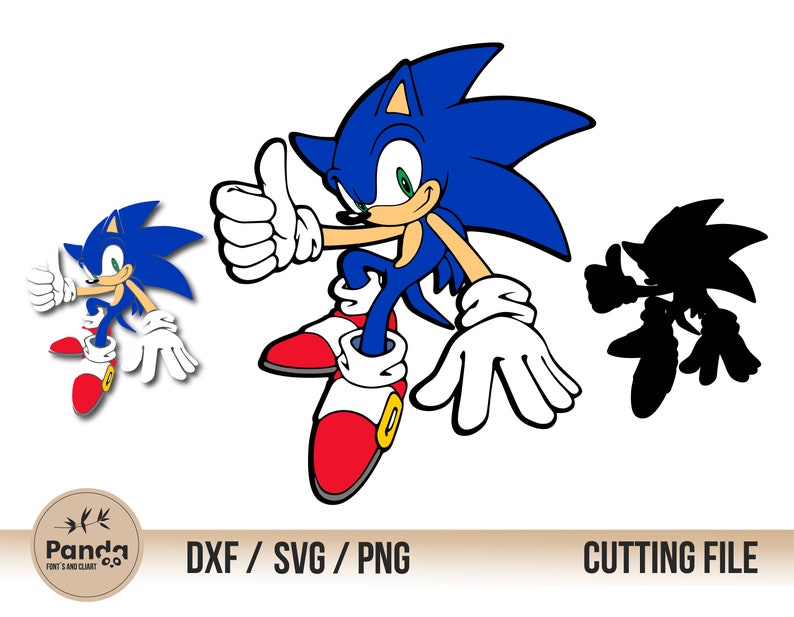 Sonic Svg Clipart Sonic Cricut Vector Sonic Clipart SVG File Etsy Canada