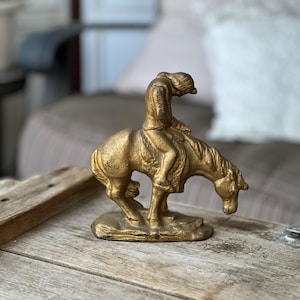 Cast Iron &#39;End of the Trail&#39; Sculpture