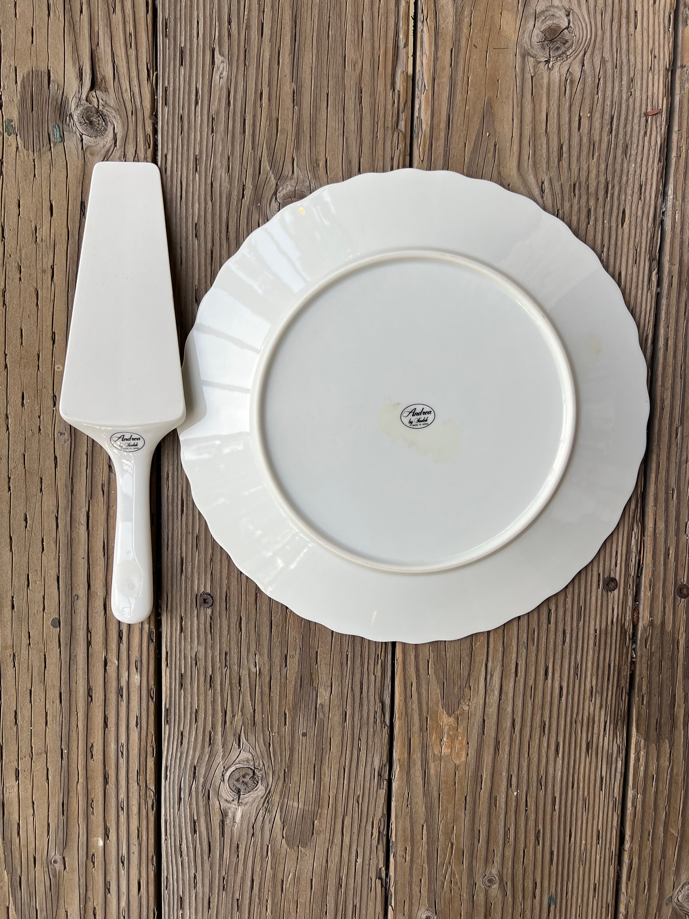 Andrea by Sadek buckingham 10 Cake Plate and Server Etsy