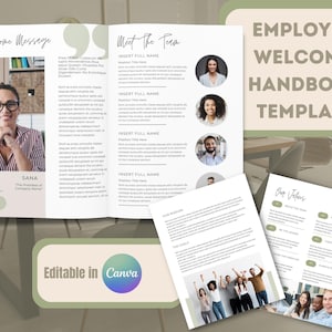 Company handbook template, HR manual, New Employee Welcome Handbook