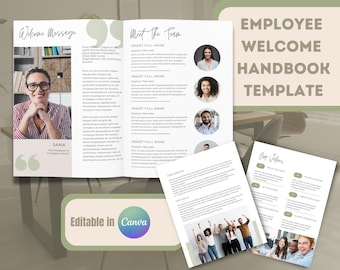 Company handbook template, HR manual, New Employee Welcome Handbook