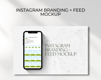 Instagram Branding + Feed Mockup | Editable Social Media Manager Templates | Instagram Feed Template | Branding Template | Canva Templates