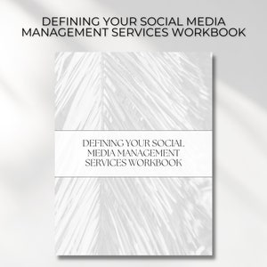 Precios de Social Media Manager / Libro de trabajo de precios / Libro de trabajo de servicios / Guía de servicios / Plantilla de Social Media Manager / Social Media Manager