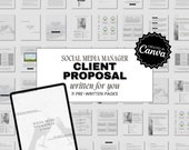 Social Media Manager Client Proposal Template | Editable Canva Guide