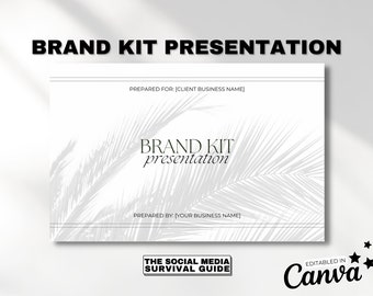 Brand Kit | Brand Presentation | Brand Board | Brand Design | Canva Template | Brand Template | Social Media Manager | Editable | Canva