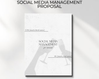 Social Media Management Proposal Template | Canva Editable Template | Instagram Management Client Proposal | Welcome Guide | Packet | Guide