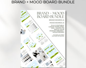 Brand + Mood Board Bundle | Canva Templates | Social Media Management Template | Onboarding Template | Mood Boards | Brand Kit | Brand Board