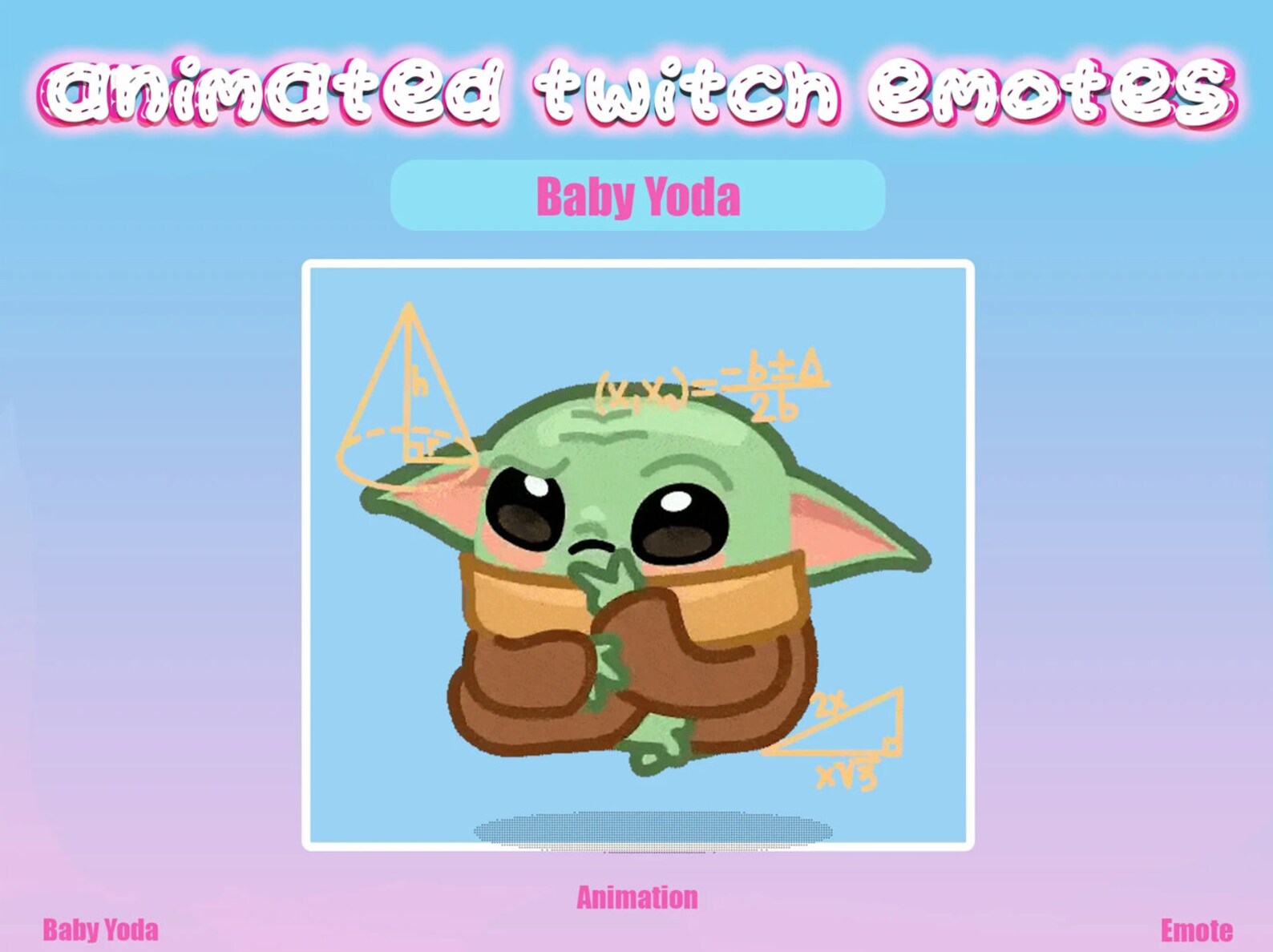 Animated Twitch Emote Baby Yoda for Twitch and Discord! Animated Emotes ...
