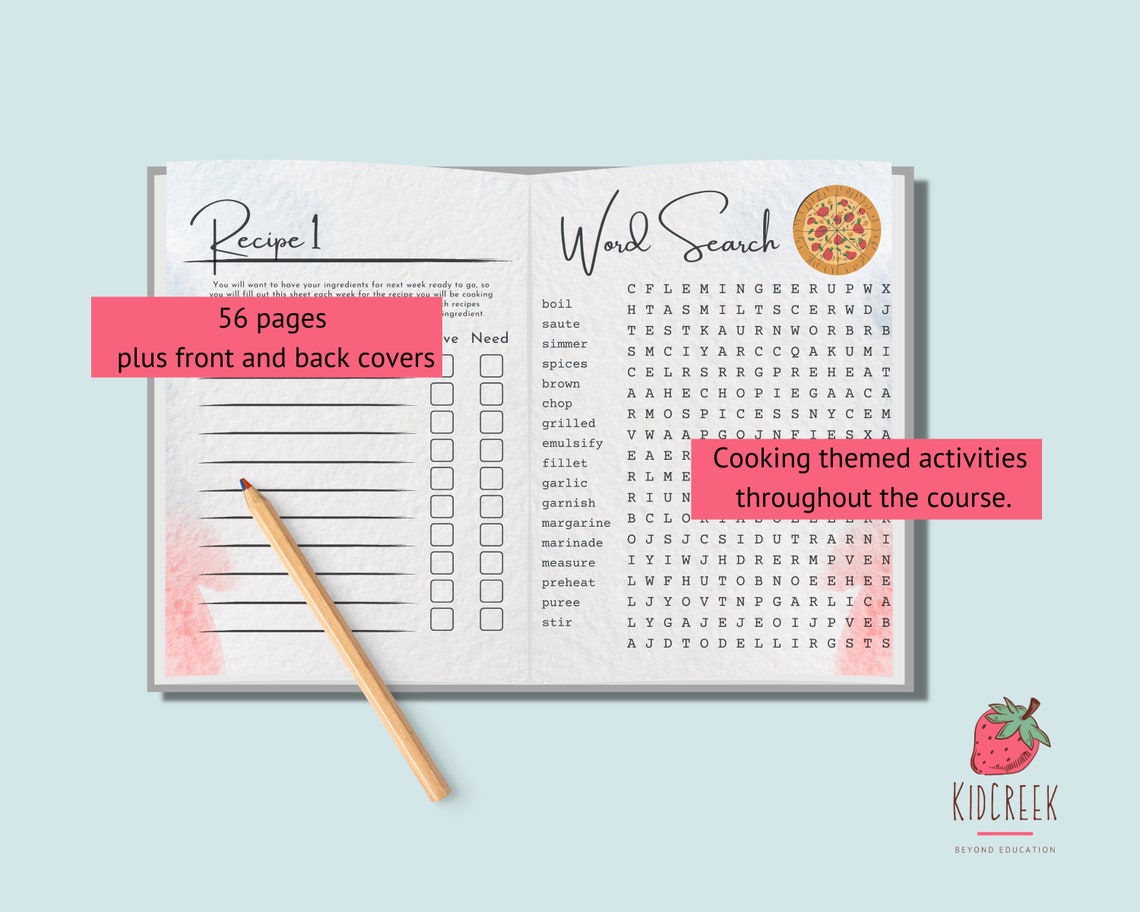 Printable Kid's Cooking Curriculum Homeschool Learning - Etsy Canada