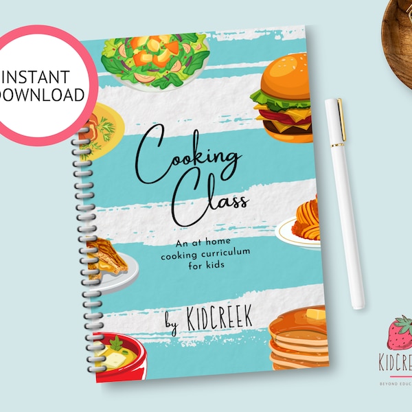 Printable Kid's Cooking Curriculum, Homeschool Learning, Life Skills for Kids, Cooking for Kids, Education Workbook, Kid's Activities