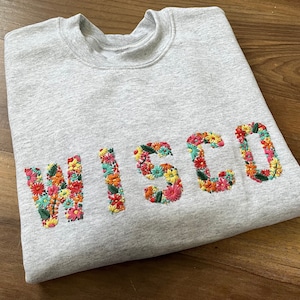 Stitched college sweatshirts deals