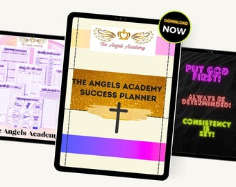 All In One Abundant Success Printable Planner | 94 Pages + Stickers, Daily, Monthly, Yearly